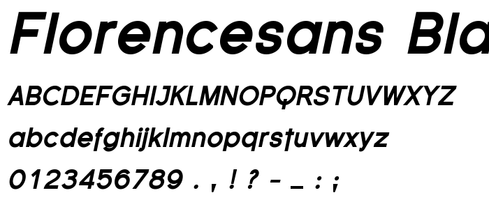 Florencesans Black Italic font
